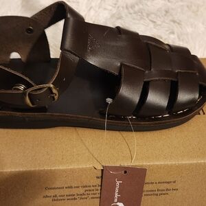 Authentic Jerusalem Barak Leather Sandals Women Size 39or US8 Brown